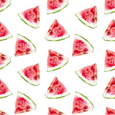 karpuz dilimleri dikişsiz desen illüstrasyon