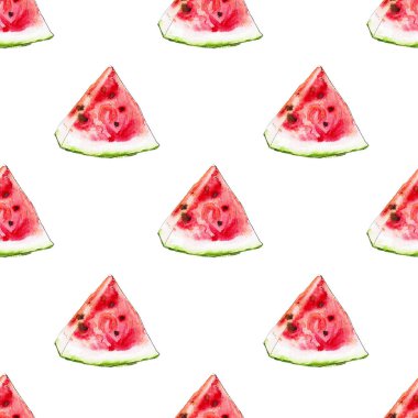 karpuz dilimleri dikişsiz desen illüstrasyon
