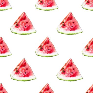 karpuz dilimleri dikişsiz desen illüstrasyon