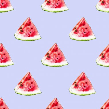 karpuz dilimleri dikişsiz desen illüstrasyon
