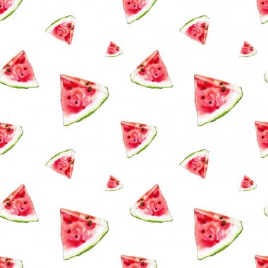 karpuz dilimleri dikişsiz desen illüstrasyon