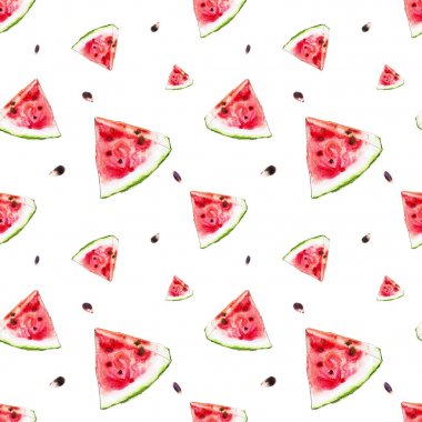 karpuz dilimleri dikişsiz desen illüstrasyon