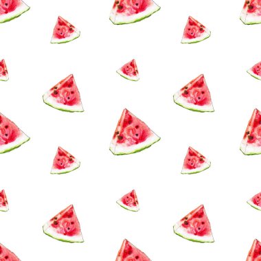 karpuz dilimleri dikişsiz desen illüstrasyon
