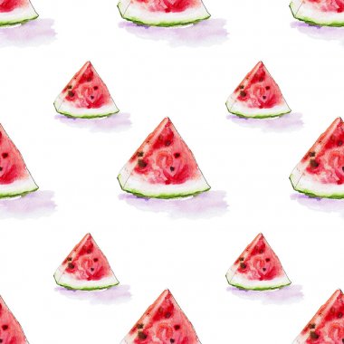 karpuz dilimleri dikişsiz desen illüstrasyon