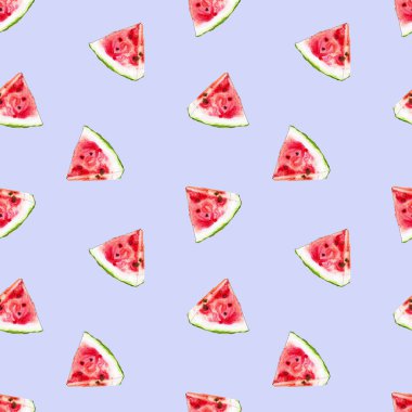 karpuz dilimleri dikişsiz desen illüstrasyon