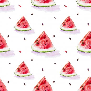 karpuz dilimleri dikişsiz desen illüstrasyon