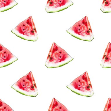 karpuz dilimleri dikişsiz desen illüstrasyon