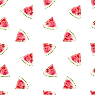 karpuz dilimleri dikişsiz desen illüstrasyon