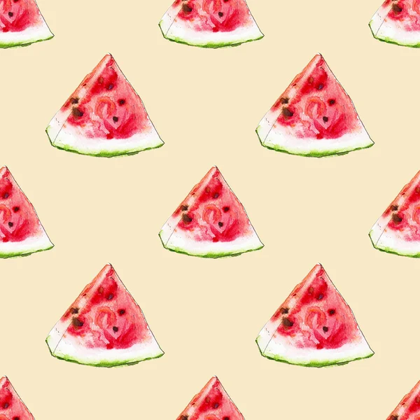 karpuz dilimleri dikişsiz desen illüstrasyon