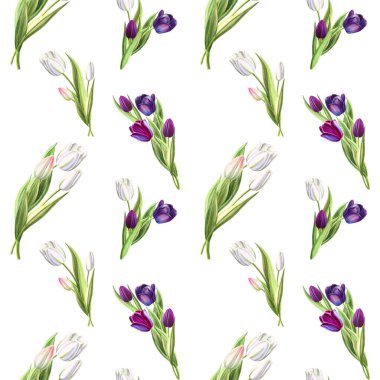 lale arka plan illüstrasyon, dikişsiz desen