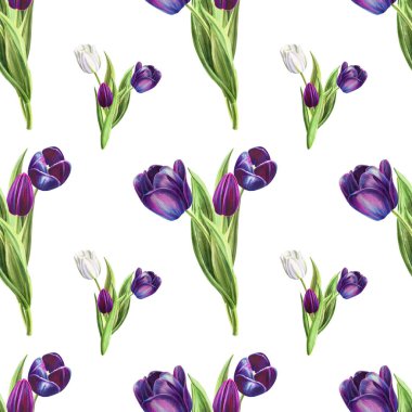 lale arka plan illüstrasyon, dikişsiz desen