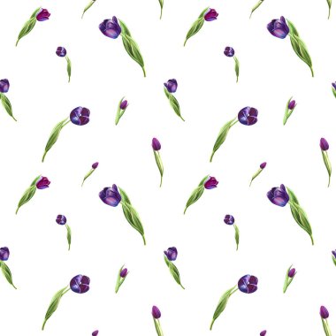 lale arka plan illüstrasyon, dikişsiz desen