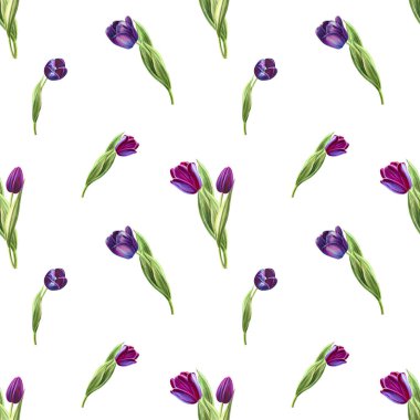 lale arka plan illüstrasyon, dikişsiz desen