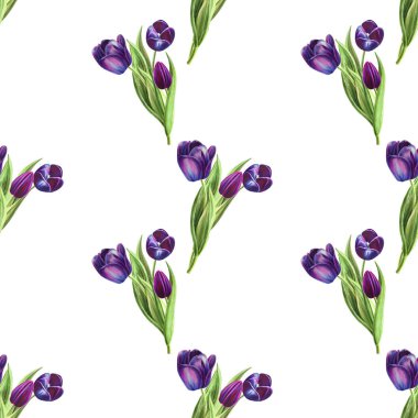 lale arka plan illüstrasyon, dikişsiz desen