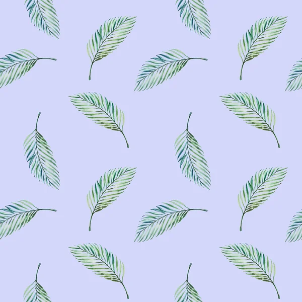 Illustration Motif Sans Couture Avec Des Feuilles Tropicales — Photo