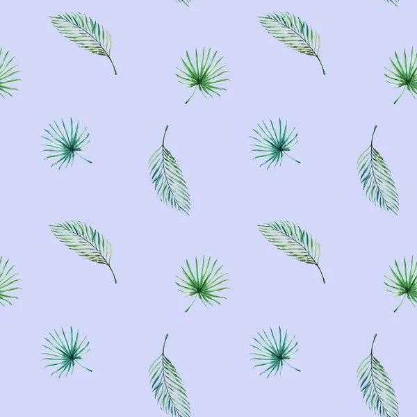 Seamless Pattern Illustration Tropical Leaves — Stock Photo, Image