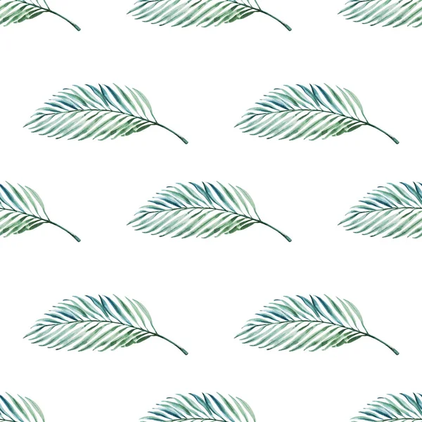 Illustration Motif Sans Couture Avec Des Feuilles Tropicales — Photo