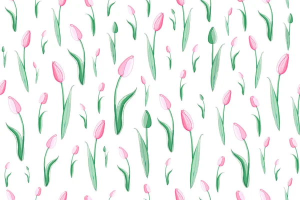 Stock Vector Florale Nahtlose Textur Aus Frühlingsblumen Endlose Muster Schöne — Stockvektor