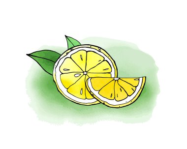 Limonların vektör çizimi, sanat çizimleri