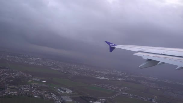 França Air France Avião Joon Com Vista Para Asa Sobre — Vídeo de Stock