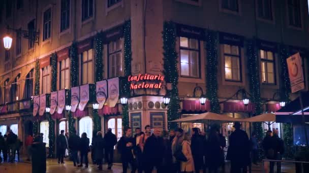 Lisboa Portugal Confeitaria Nacional Centro Nacional Figueira Plaza Uma Das — Vídeo de Stock