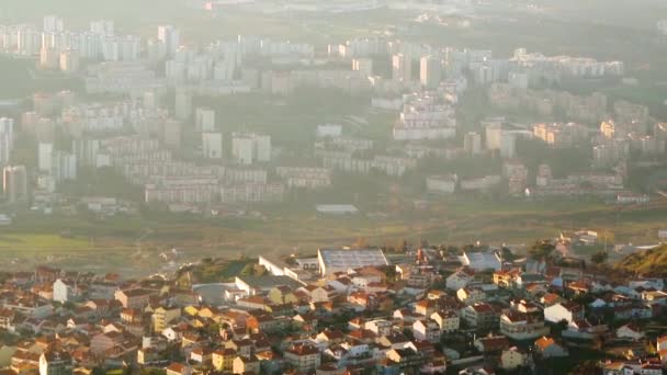 Aerial view of Camarate and Loures. A8. Lisbon, Portugal — Stock Video