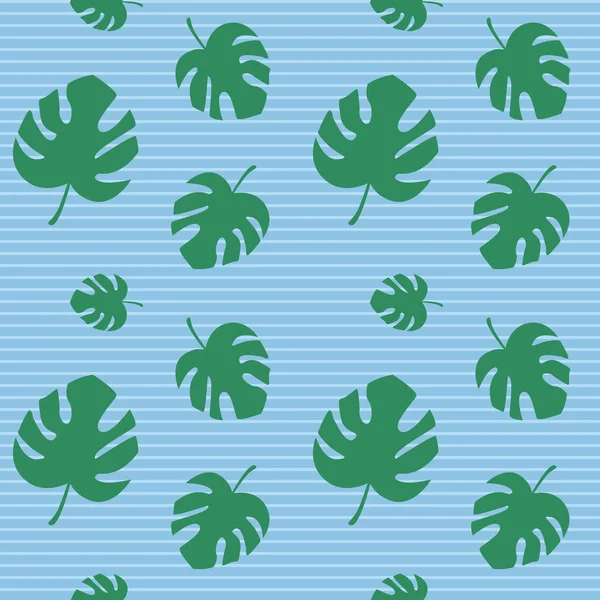 Tropik Yapraklar Pürüzsüz Desen — Stok Vektör