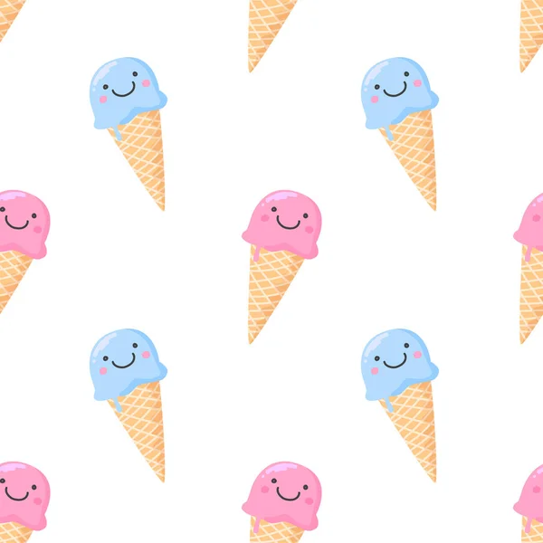 Симпатичное Мороженое — стоковый вектор