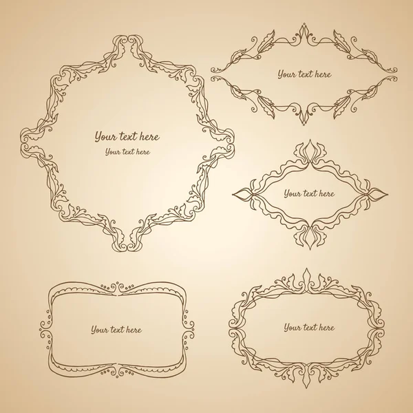 Vintage vektör tasarım öğeleri süsler