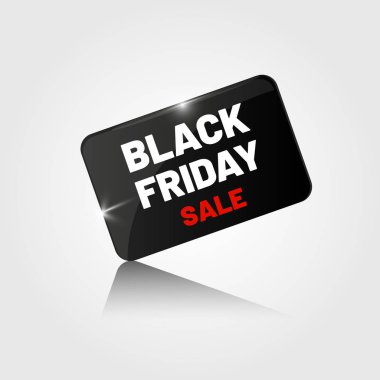 Siyah Cuma satış kartı illüstrasyon