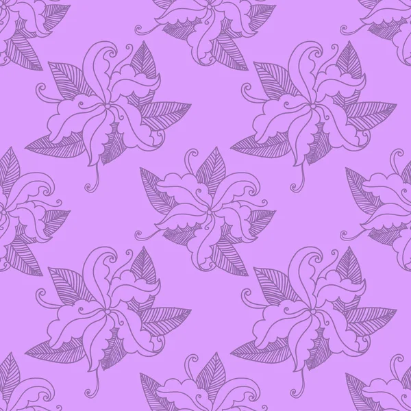 Modèle Fleurs Vectorielles Sans Couture — Image vectorielle