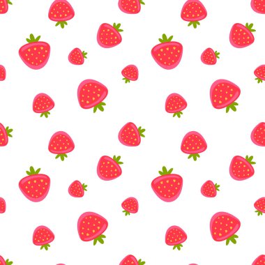 çilek vektör seamless modeli