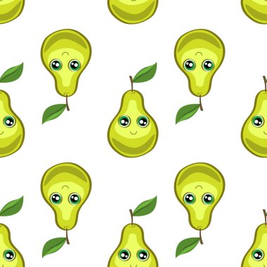 sevimli armut karakter dikişsiz desen