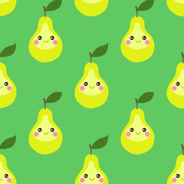 sevimli armut karakter dikişsiz desen