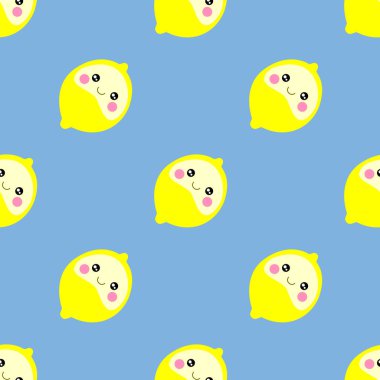 sevimli limon dikişsiz desen