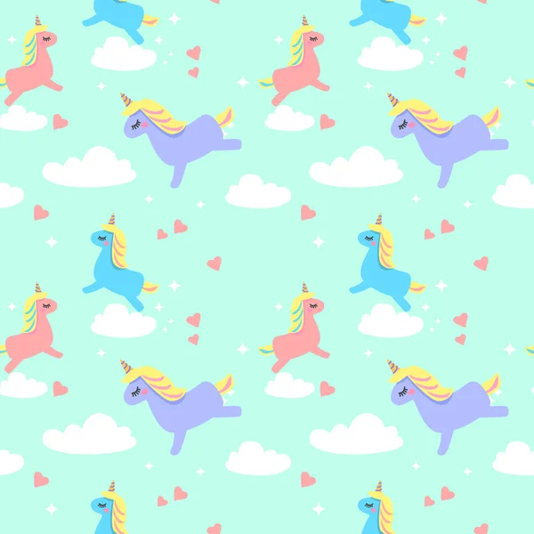 Şirin tek boynuzlu atların kusursuz deseni