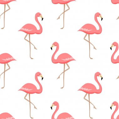  Pembe flamingolar seamless modeli