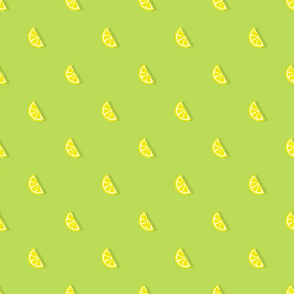 Patrón Sin Costuras Con Rodajas Limones — Vector de stock