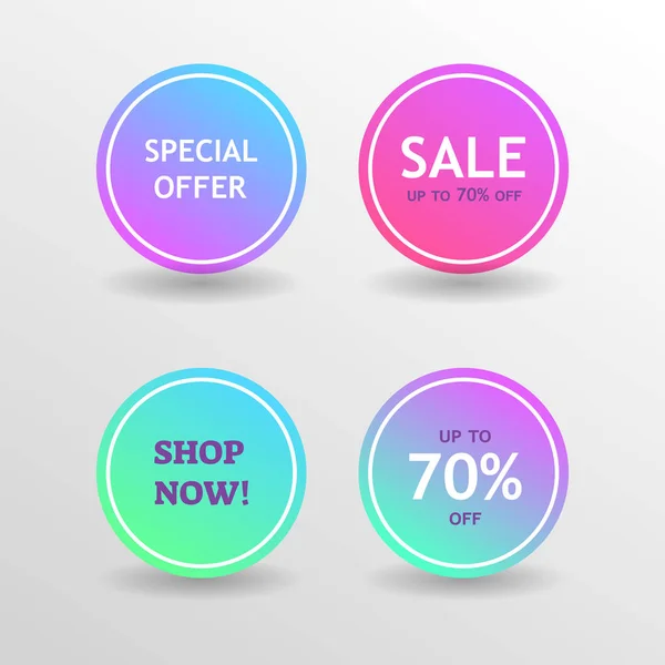 Sale Discount Icons Special Offer Price Signs — Stock Vector