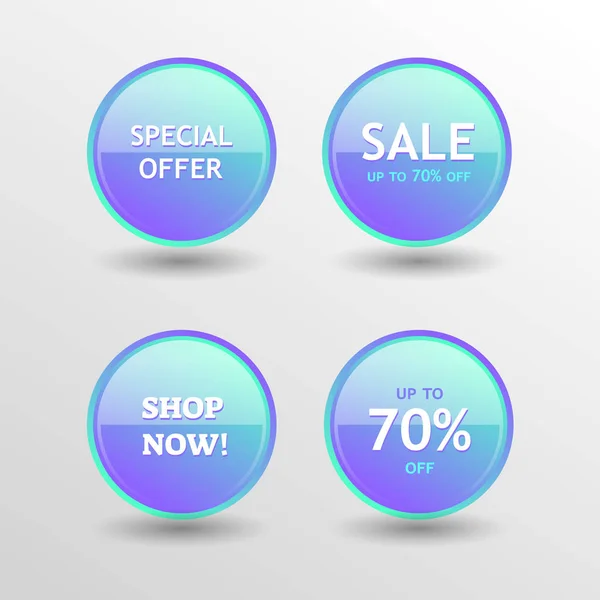 Sale Discount Icons Special Offer Price Signs — Stock Vector