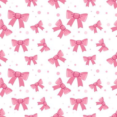 Pembe Yaylar dikişsiz vektör deseni