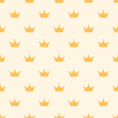 sarı taçlar ile dikişsiz desen