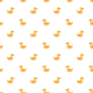 sevimli sarı ördek ile sorunsuz desen