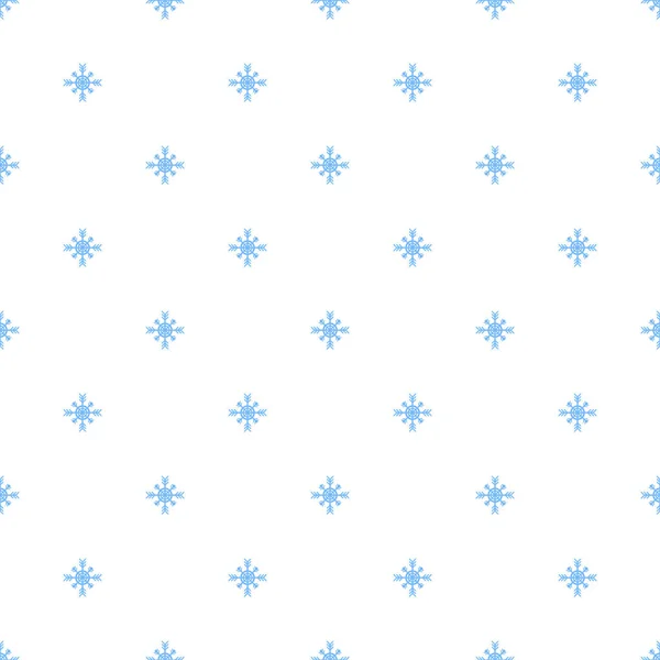 Nahtloses Muster Mit Weißen Schneeflocken — Stockvektor