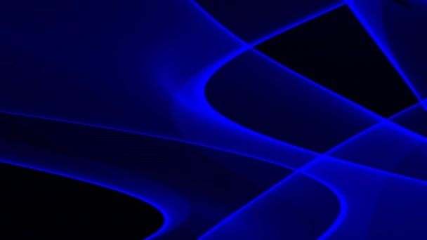 Blue Neon Waves Band Neon Mavi Bir Bant Gösteren Muhteşem — Stok video