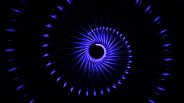 Mavi Işınlarla Sihirli Enerji Spirali 3840X2160 Videolar Parlak Modern Bir — Stok video