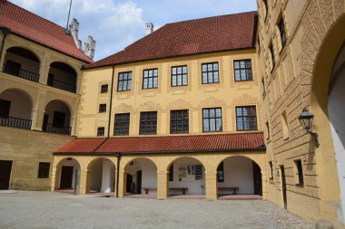 Landshut, Almanya görünümü üzerinde tarihi kale Trausnitz Landshut, Bavyera, Almanya