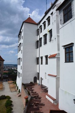 Landshut, Almanya görünümü üzerinde tarihi kale Trausnitz Landshut, Bavyera, Almanya