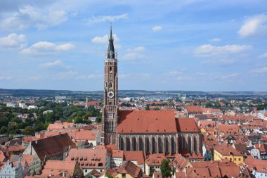 Tarihi şehir, Landshut, Bavyera, Almanya görünümünde Landshut, Almanya