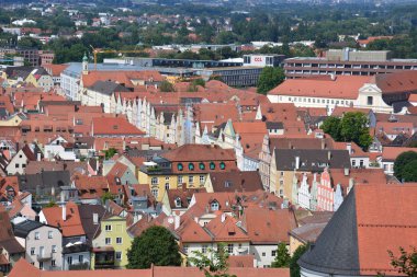 Tarihi şehir, Landshut, Bavyera, Almanya görünümünde Landshut, Almanya